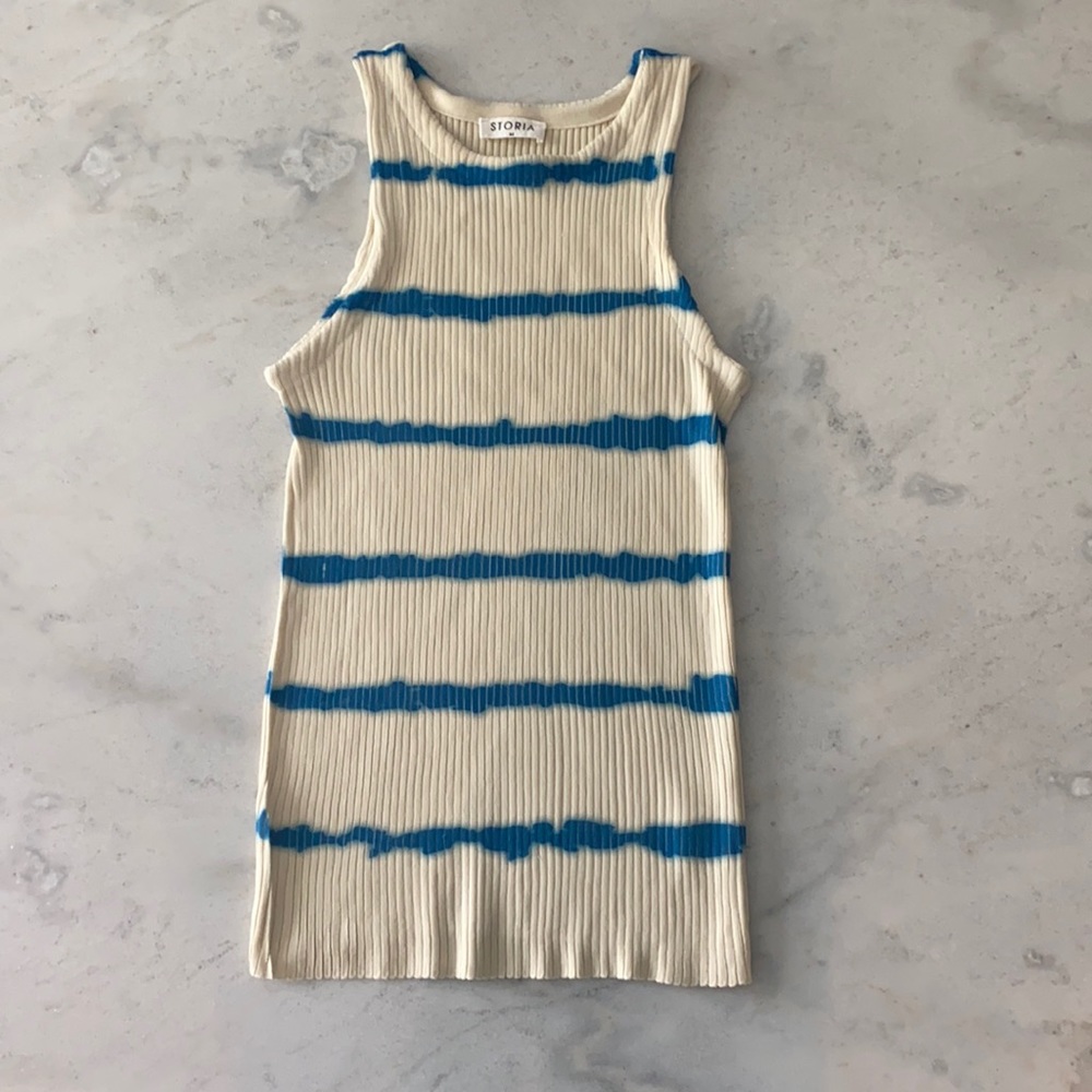 Storia Watermark Ribbed Tank Top